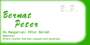 bernat peter business card